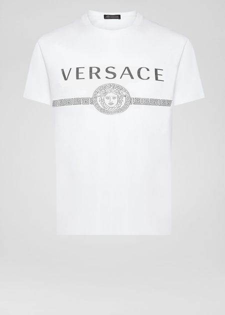 Versace Sustainable Logo Slim Fit T-shirt Herr - 023864MFQ